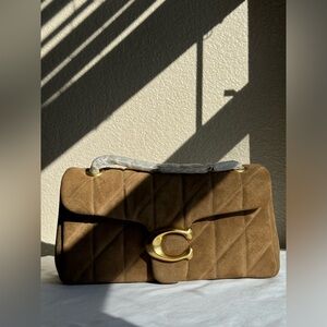 Coach Tabby Quilted 26 In Cedar Suede
